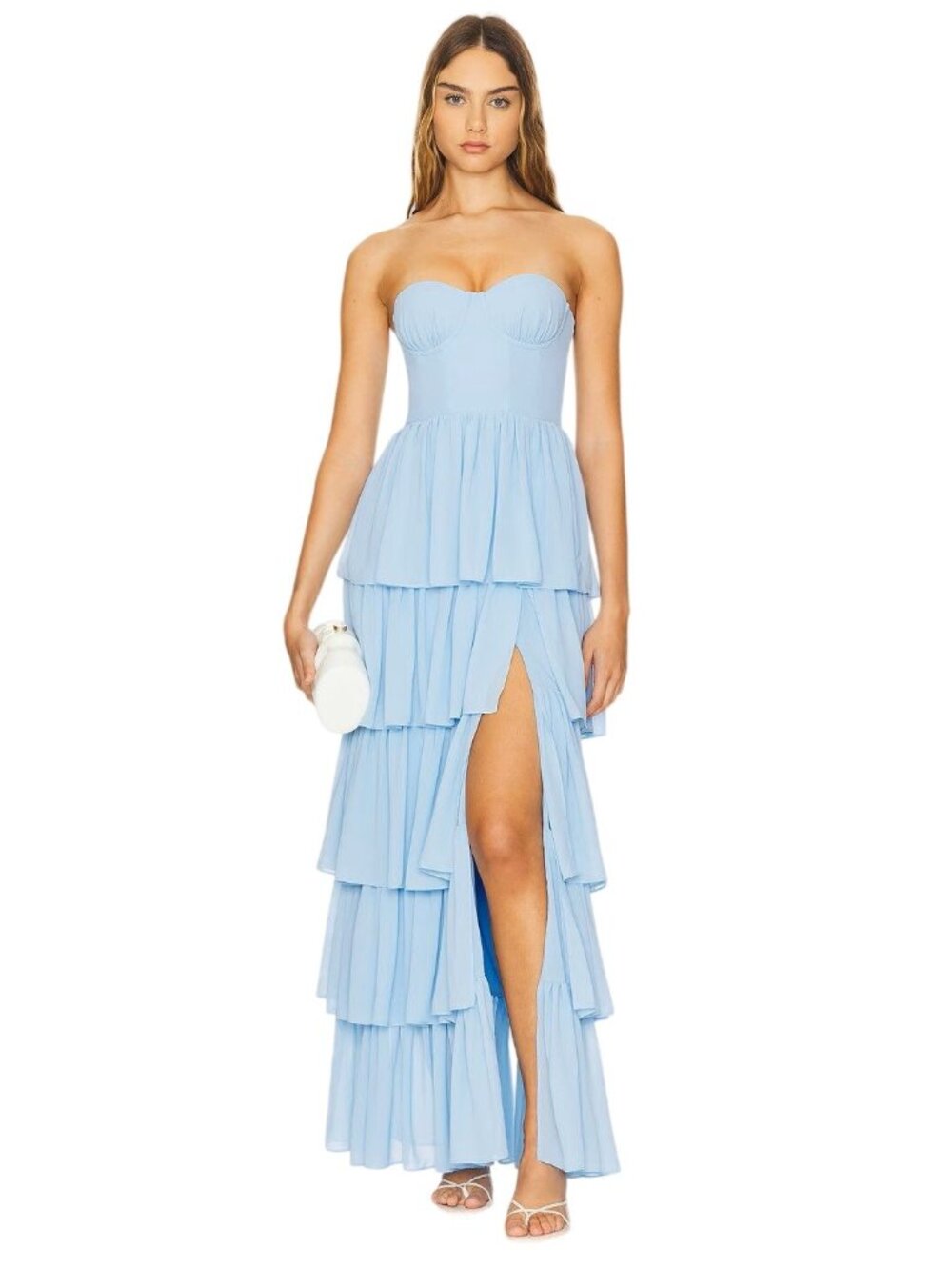 Lovers and Friends Hattie Gown in Baby Blue Medium New Womens Maxi Long Dress